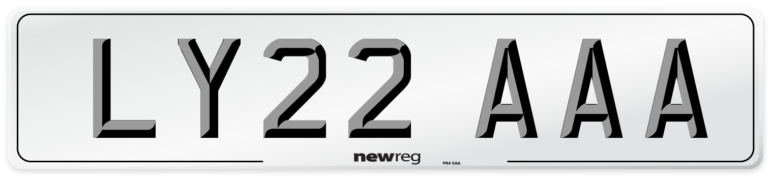 LY22 AAA Number Plate from New Reg